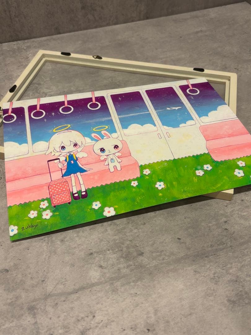 zukky 【1泊２日 天国の旅】 原画 初期作品 現代アート 直筆サイン入り