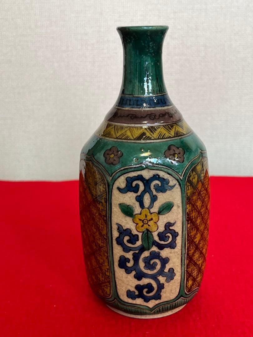 人間国宝 初代 徳田八十吉 吉田屋手 徳利 管理T263