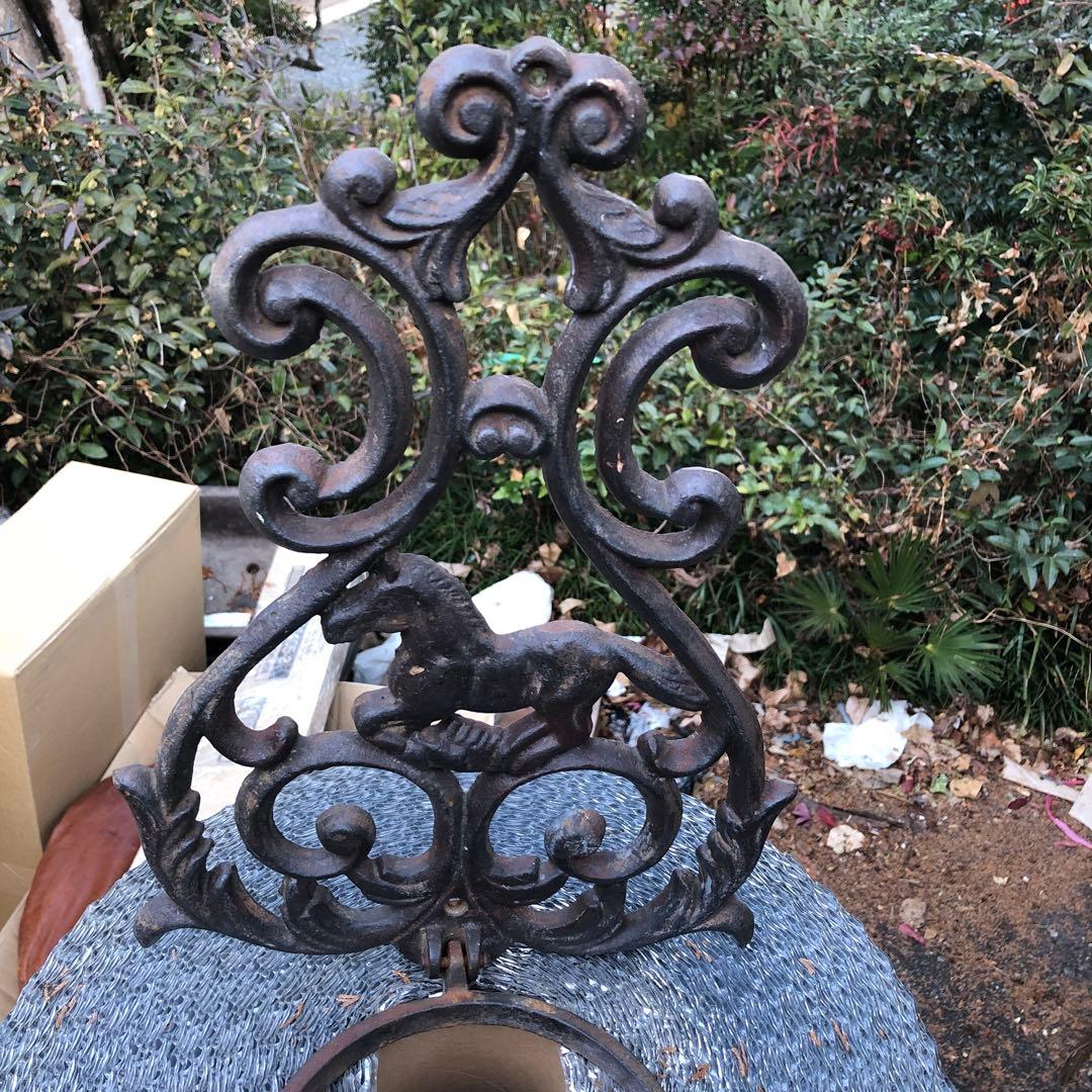 《ひだ41229》鉄製　タオル掛け　プランターホルダー アンティーク　ビンテージ