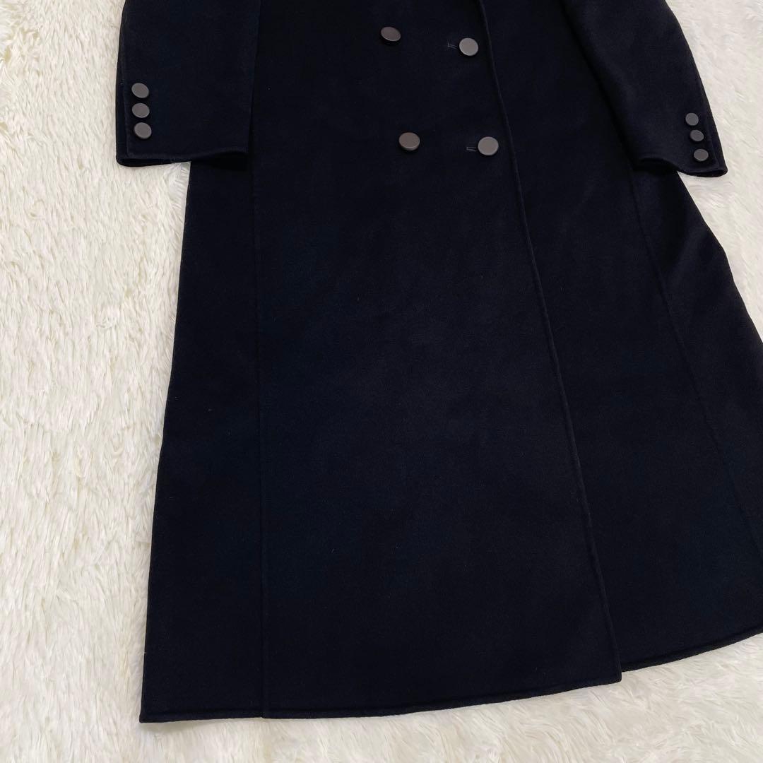 Luxoria ロロピアーナ カシミヤ100% ロングチェスターコート 黒 44