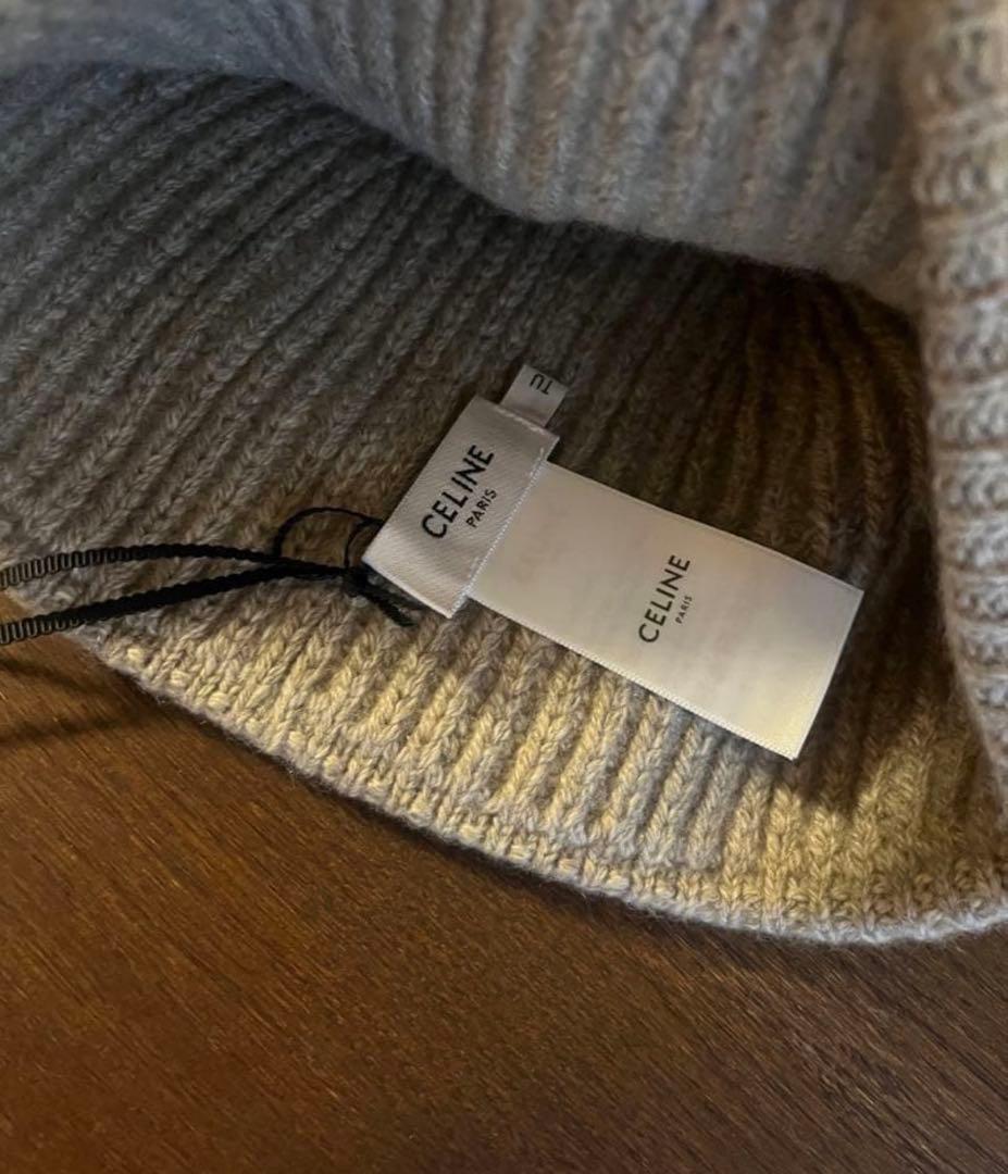 CELINE 定番ニット帽 グレージュ☆入手困難☆ - メルカリ