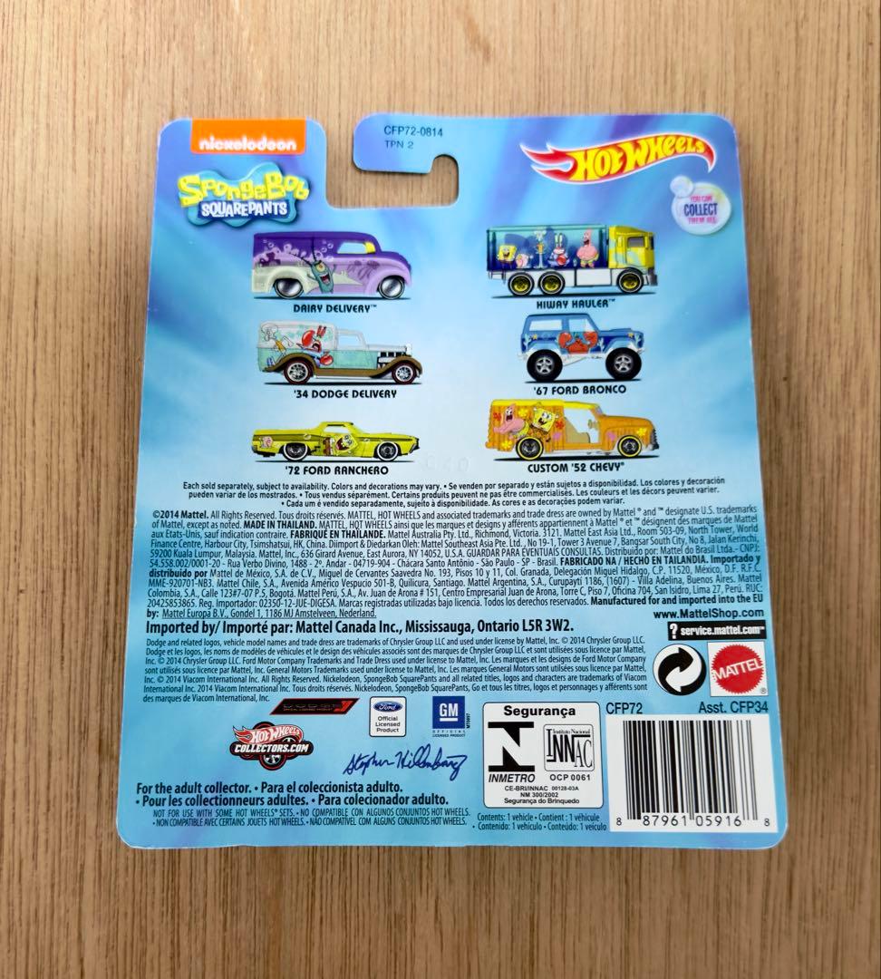 Hot Wheels スポンジ・ボブ ミニカー 6個セット