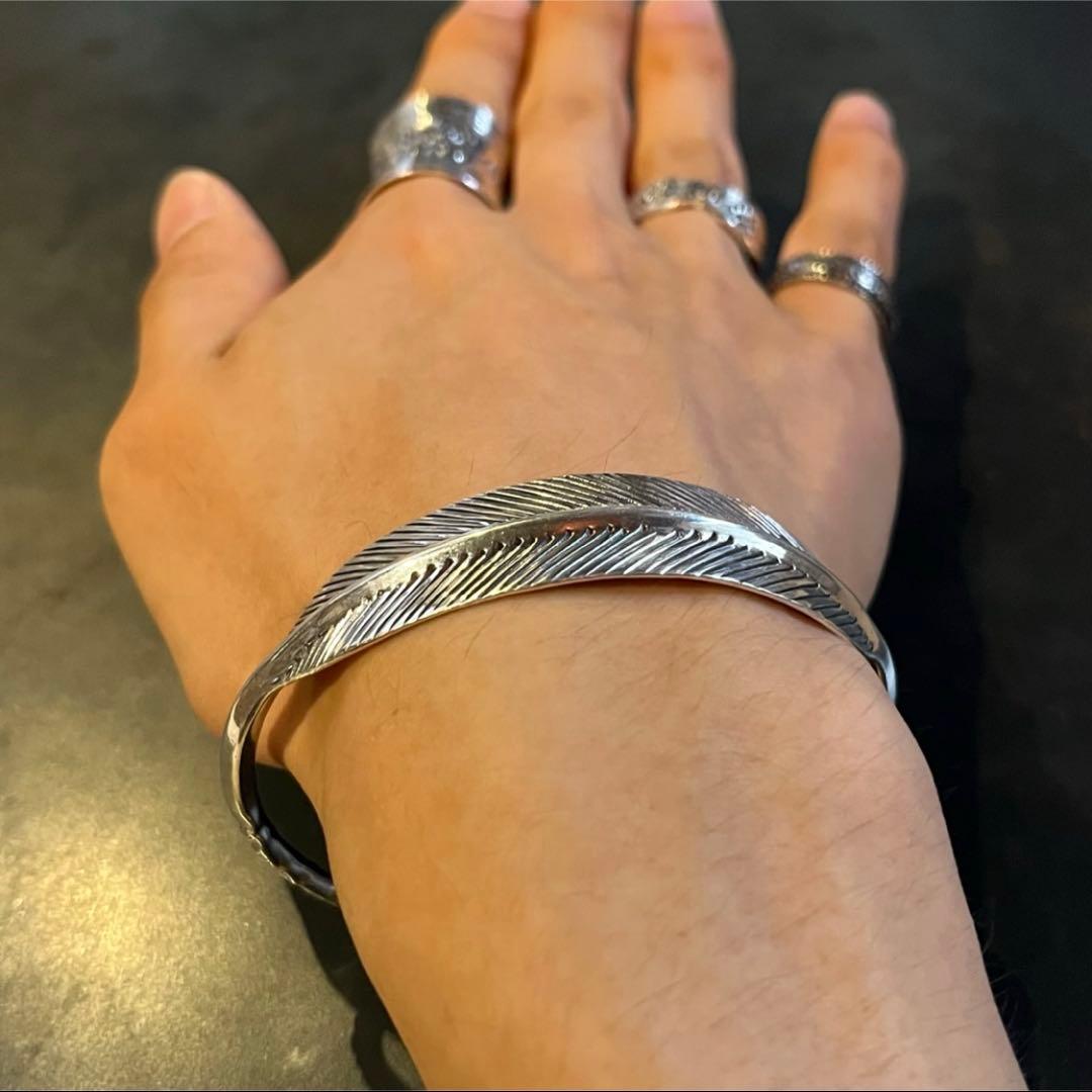 SILVER925 LEAF DESIGN BANGLE/シルバー/バングル