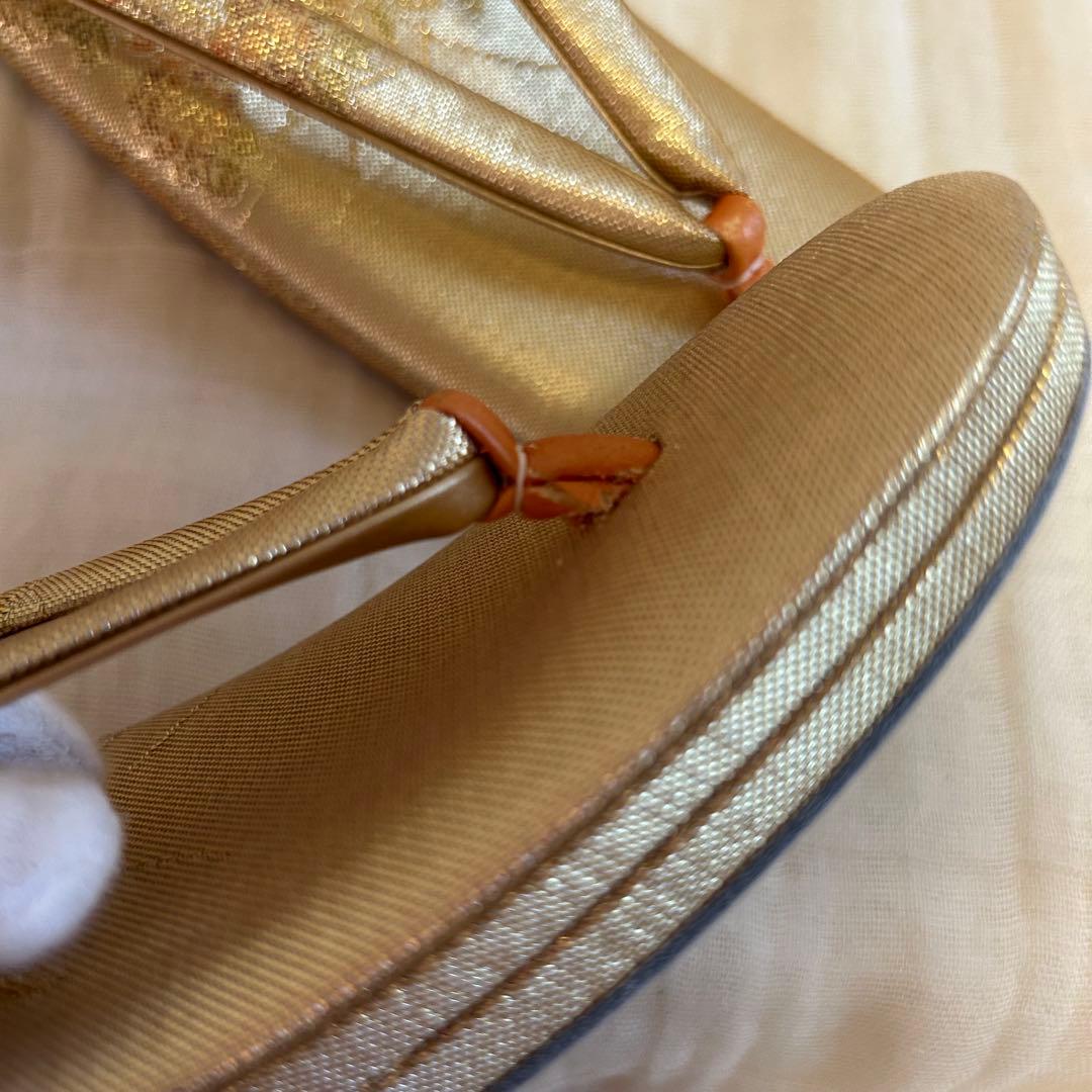 未使用⭐︎佐賀錦　草履バッグセット　正絹　金糸　フォーマル　訳あり