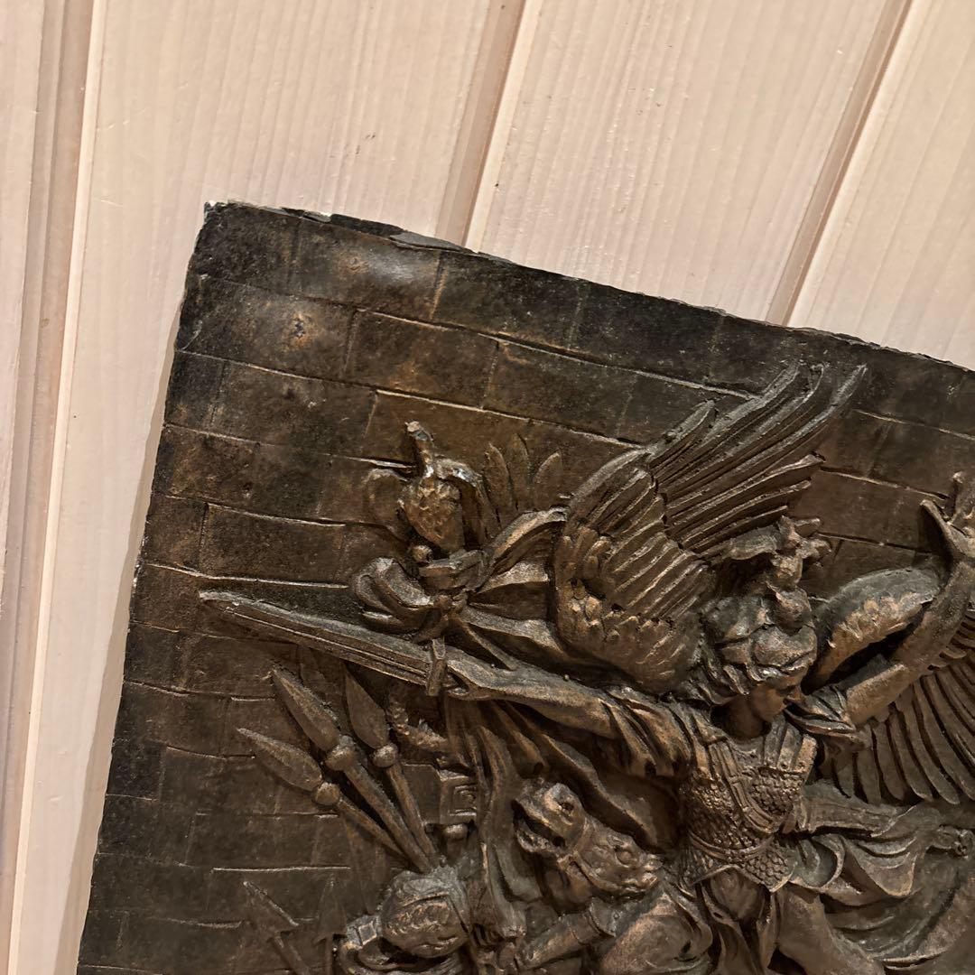ヴィンテージ 壁掛け レリーフ ギリシャ神話 彫刻 ゼウス - メルカリ