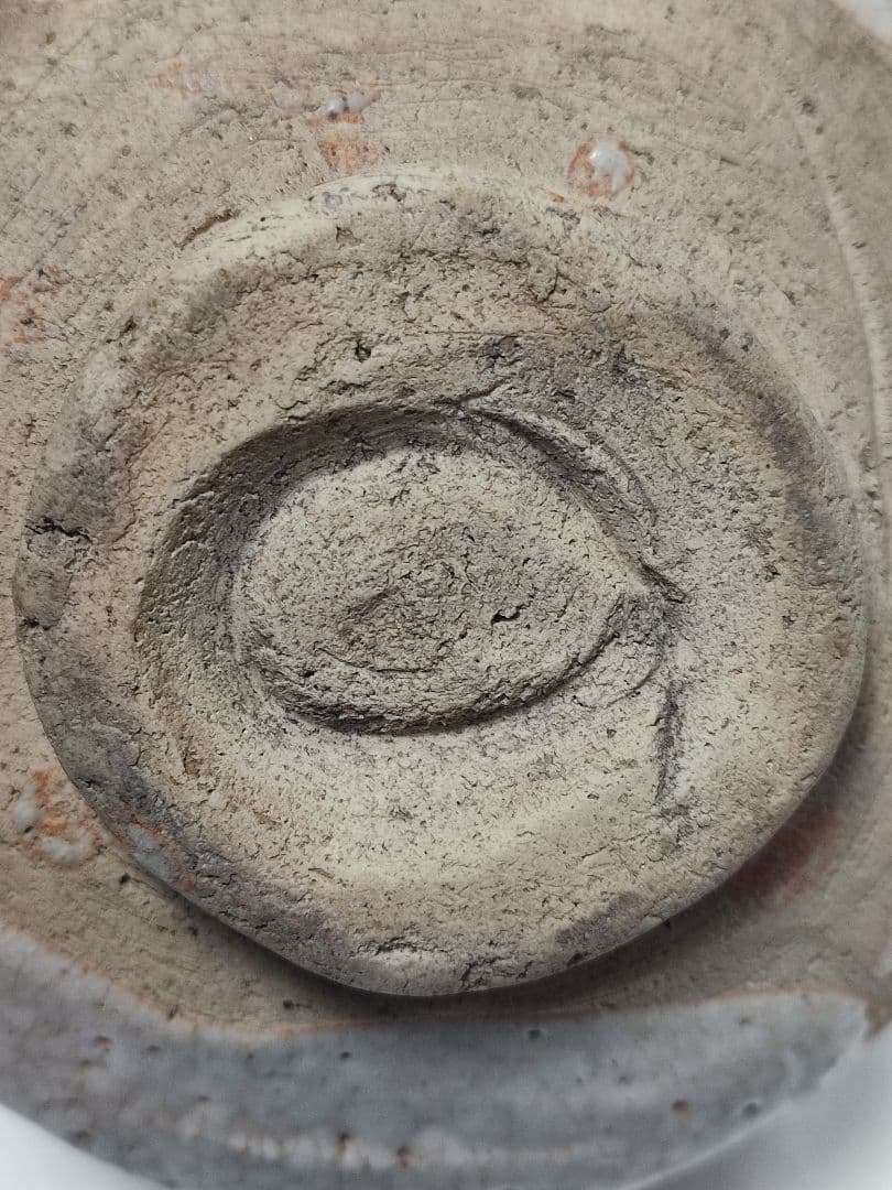 一心作 黒茶碗 絵志野