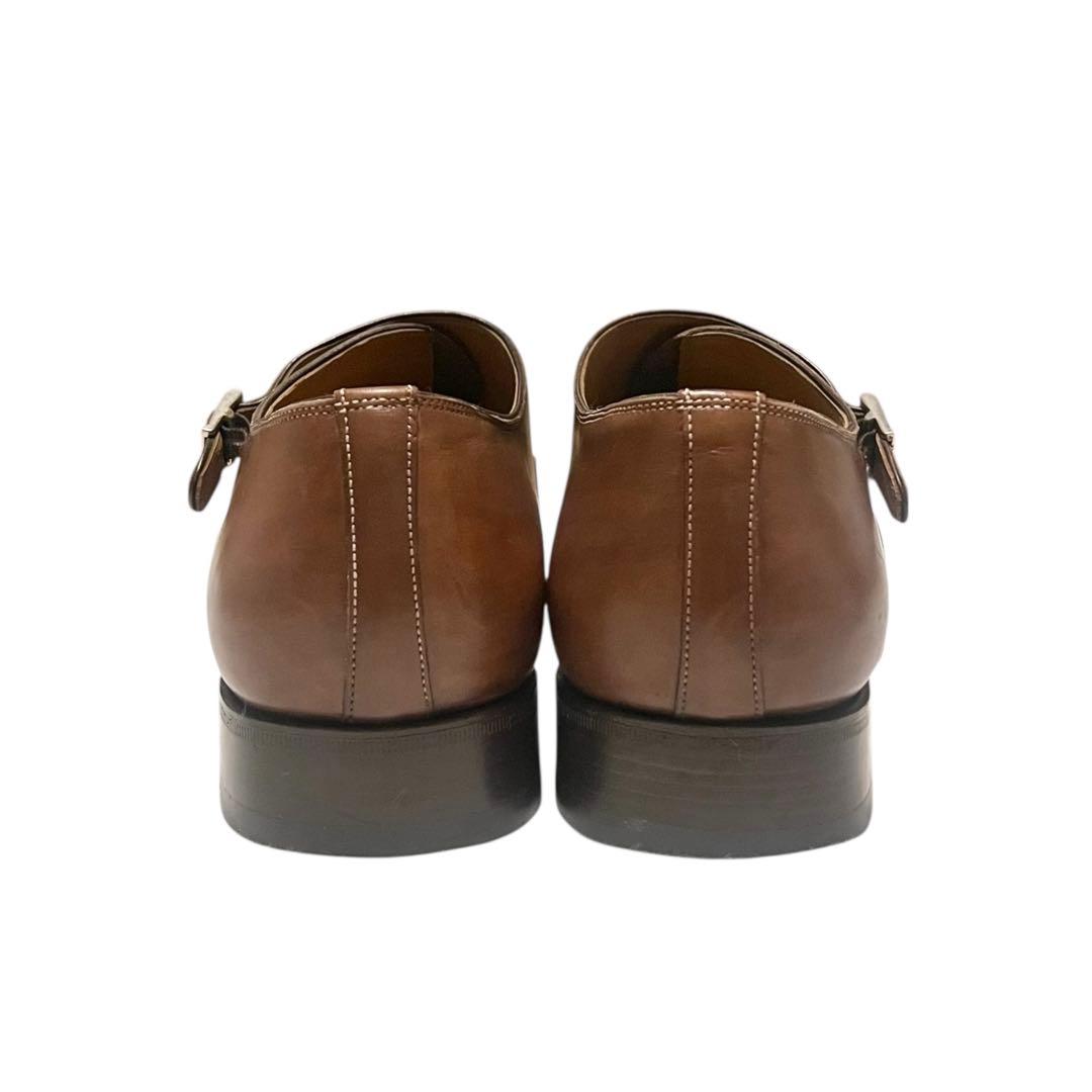 【美品】◾️サントーニ×アルフレッドダンヒル◾️モンクストラップ◾️レザー◾️ブラウン