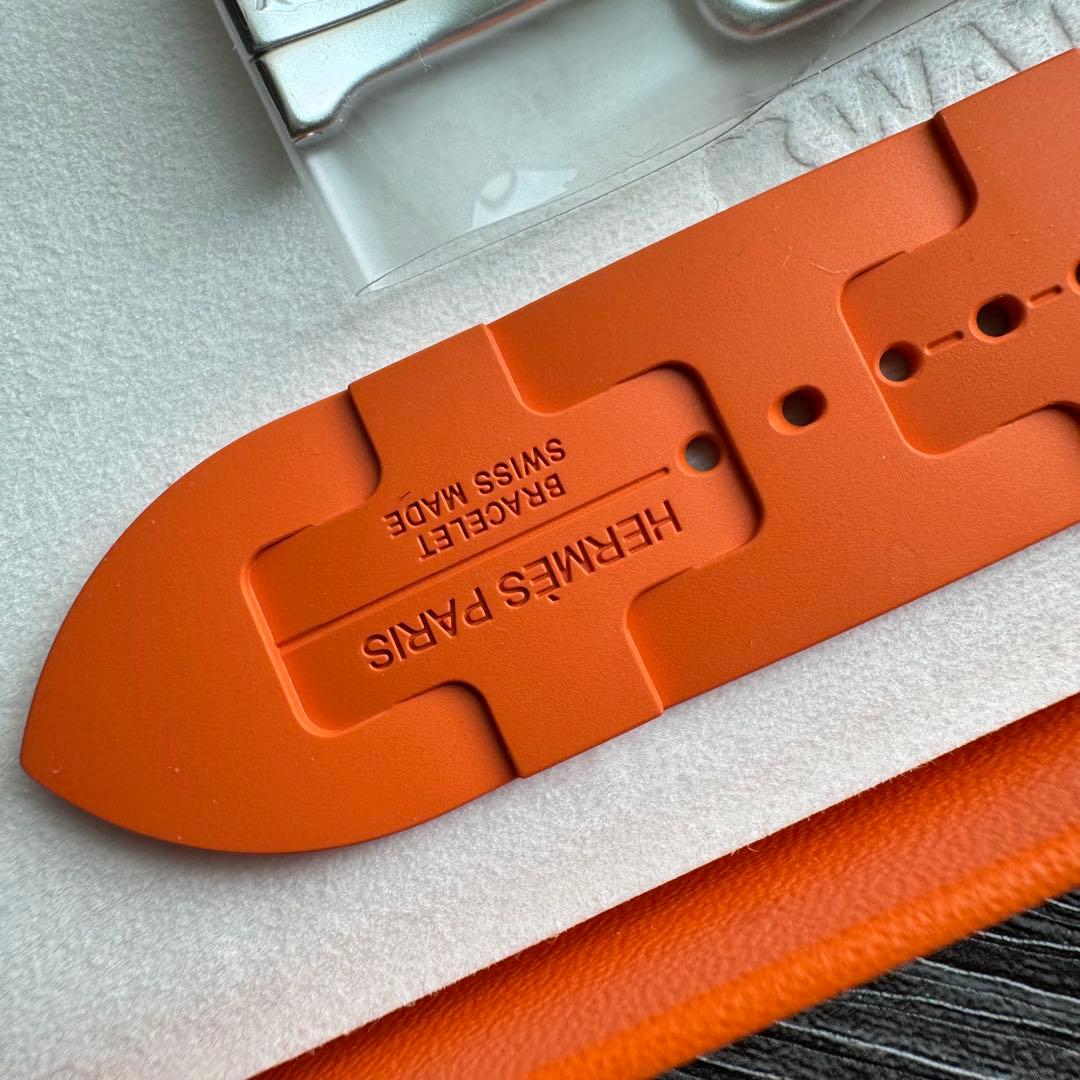 2848 ほぼ未使用　Apple Watch エルメス　オレンジ　キリム　ラバー