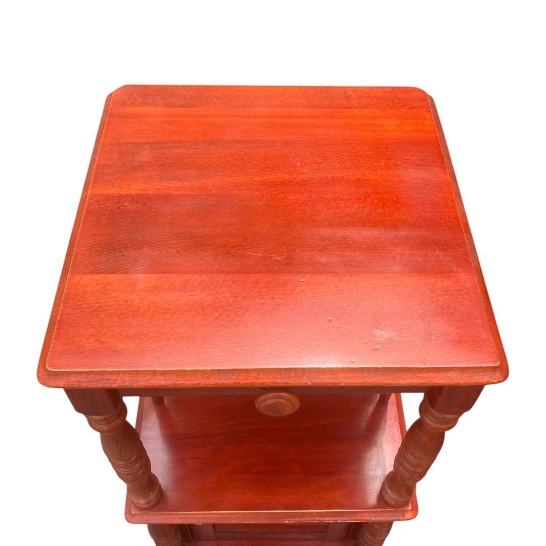 北欧風 電話台 アンティーク インテリア 引き出し 木製 オランダ製