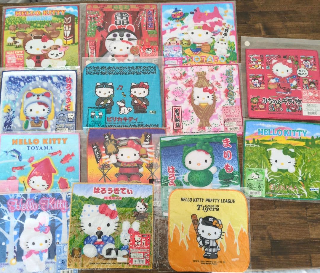 美品❣希少キティ地域限定　タオル　まとめ売り53枚　平成レトロタオルバラ売り不可