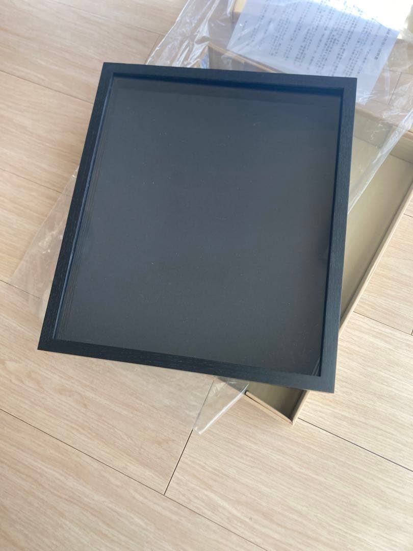 油彩額縁 F3号 同志舎 細角箱15 黒 2個セット 油絵額縁