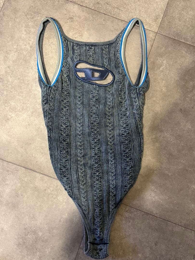 DIESEL ボディースーツ トップス ディーゼル ロゴ タンクトップ