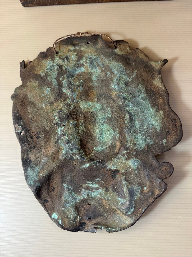 2707 銅製 観世音菩薩 仏像 置物 壁掛け 時代物 工芸品