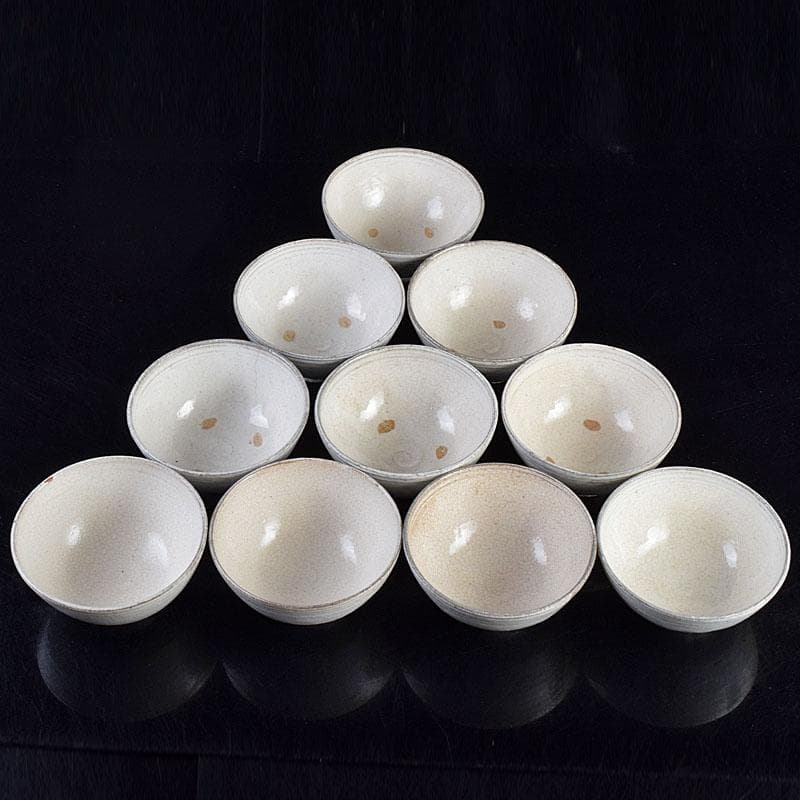 茶道具 萩焼 楽山窯造 数茶碗 十客 共箱 M R9436B - メルカリ