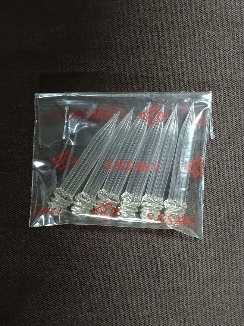 佐々木ガラスペン替先（細字•水晶6本入）/木製ペン軸セット