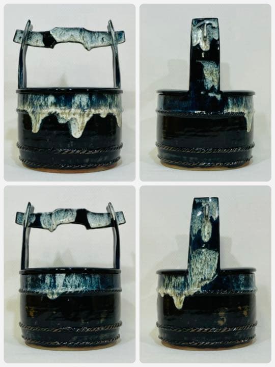 2024 登古(笹山登古)造 高取焼 水指 美品 共箱 茶道具 送料込