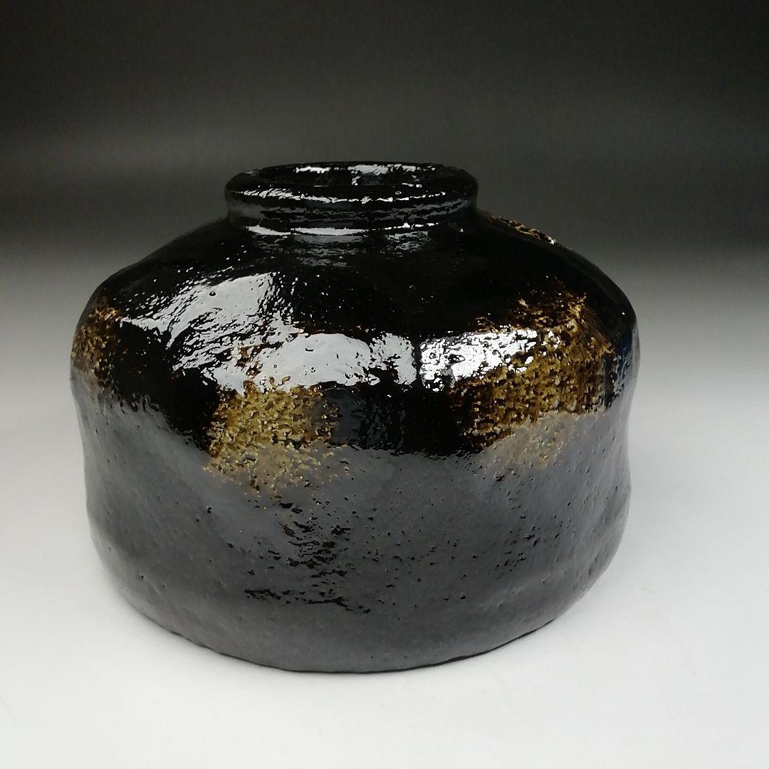T942 茶碗 『黒楽茶碗』『佐々木松楽 造』 共箱 抹茶碗 茶道具