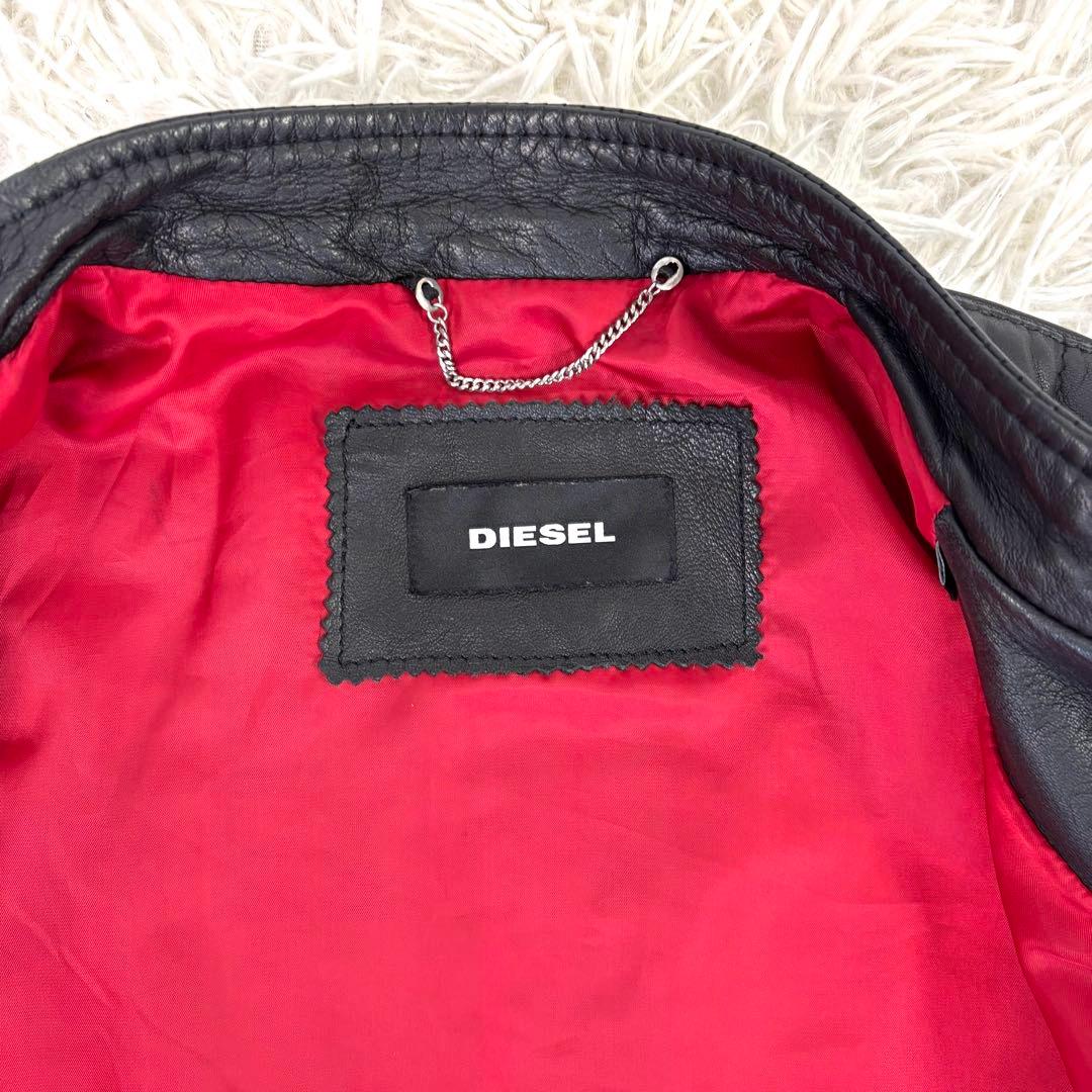 メカサイズ！XXL！ ディーゼル ラムレザー シングル ライダース