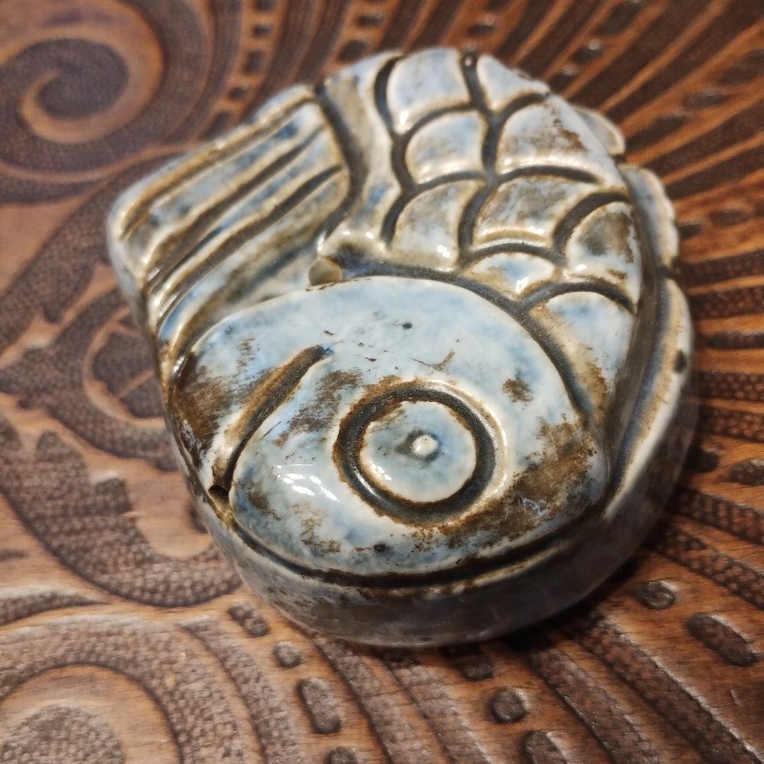 李朝♥魚形陶器♥水滴♥書道具♥瑠璃釉 焼き物♥古美術 - メルカリ