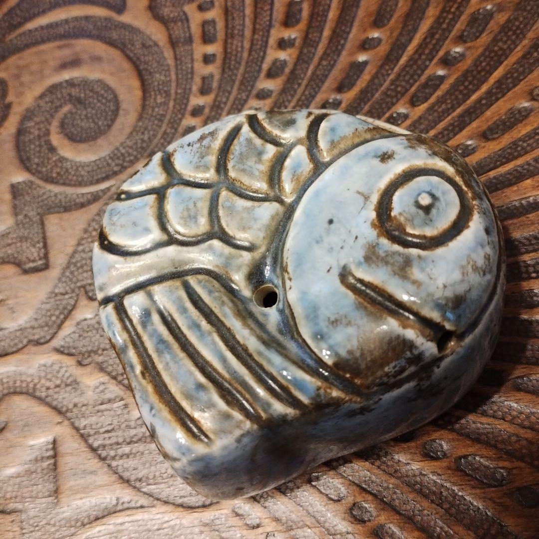 李朝♥魚形陶器♥水滴♥書道具♥瑠璃釉 焼き物♥古美術 - メルカリ