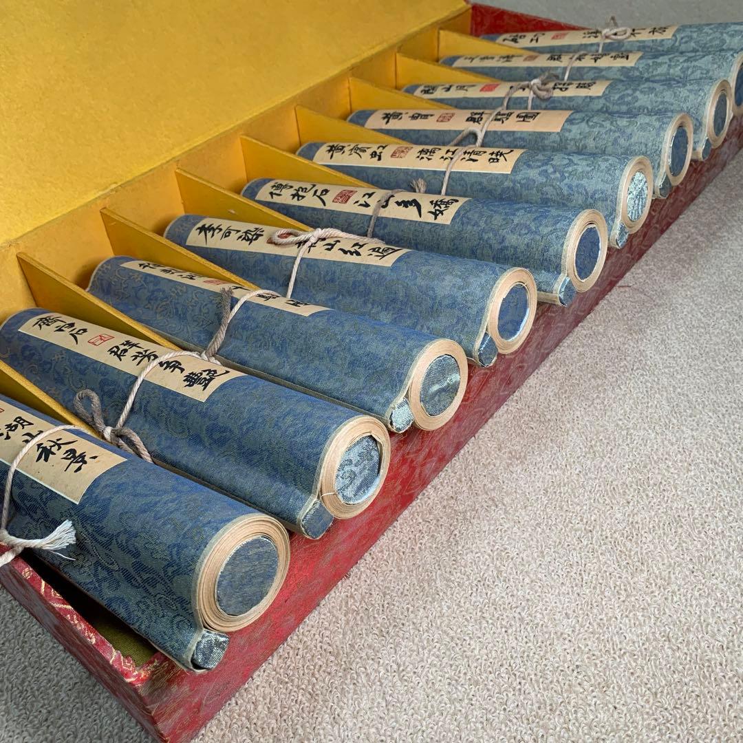 中国絵画　究極の名家作品セット 張大千齊白石徐悲鴻 李可染 傅抱石 など国画巻絵