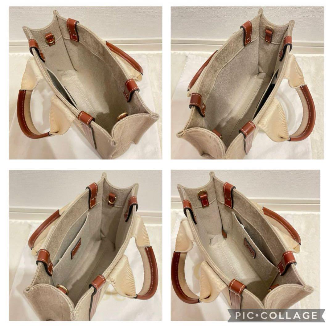 ✨美品✨Chloe リネン製WOODYスモールトートバッグ 正規品 即購入OK