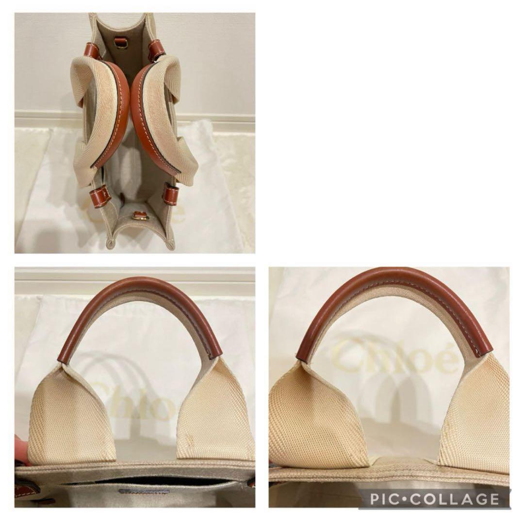 ✨美品✨Chloe リネン製WOODYスモールトートバッグ 正規品 即購入OK