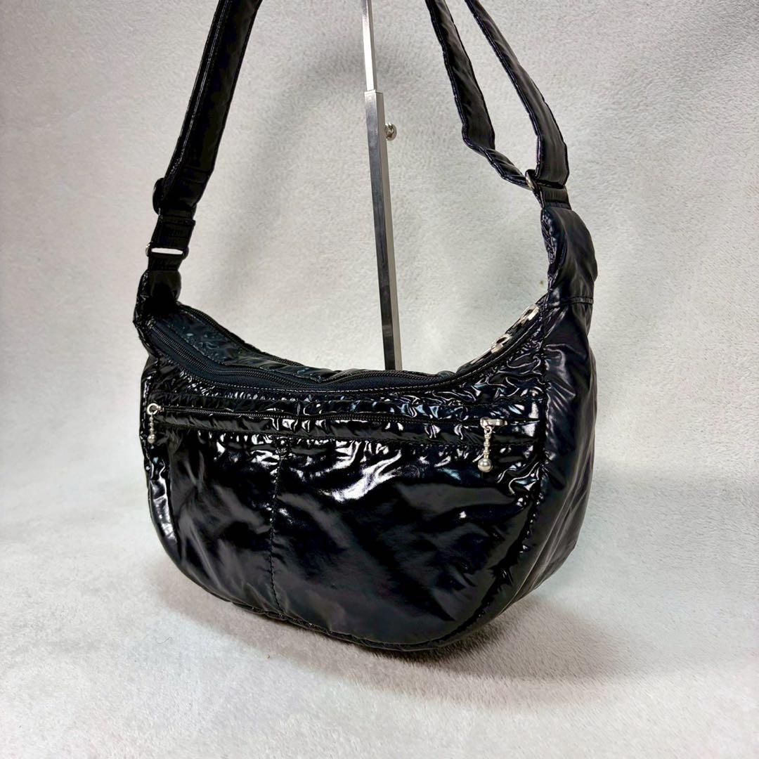 【美品✨】廃盤ポーターガール ボンボン ショルダーバッグ ハーフムーン　ナイロン