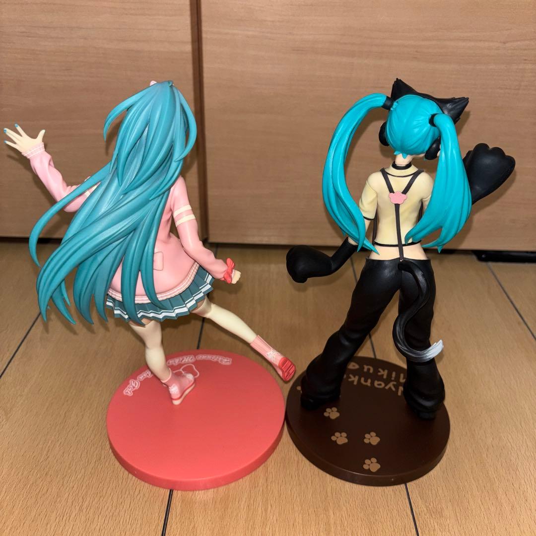 【4体セット】 初音ミク フィギュア にゃんこ ナチュラル リボンガール