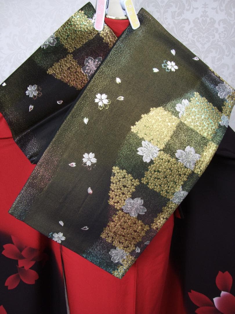 振り袖 フルセット 別誂長襦袢 金彩加工 刺繍入り 銀通し 半襟サービス