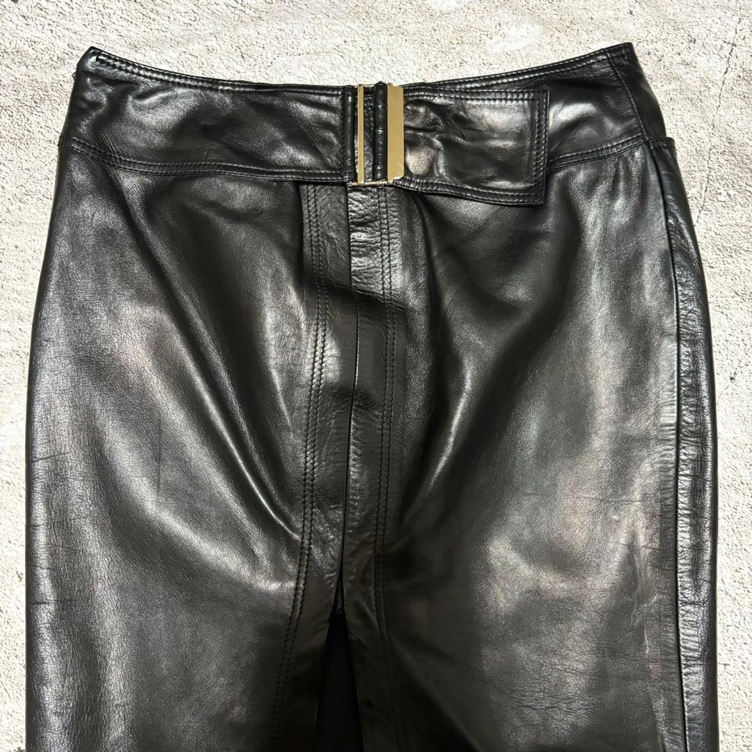 GUCCI グッチ ラムスキン レザー スカート 38サイズ