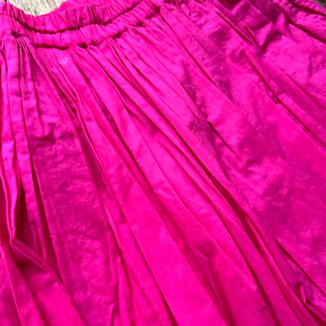 フランチェスカアマンラベル ギャザーパンツ ピンク フランチェスカ