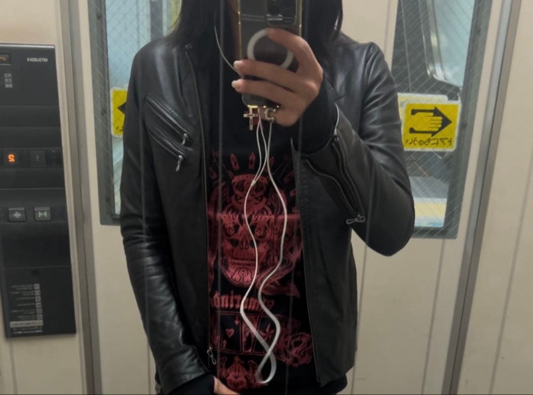 FUGA レザージャケット ライダース ノーカラー 本革(馬) - メルカリ