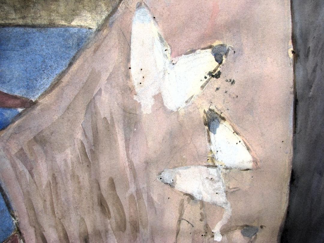 こんなおしゃれ作品他にない！仁戸田秀吉「蝶」40号大,水彩,これが本