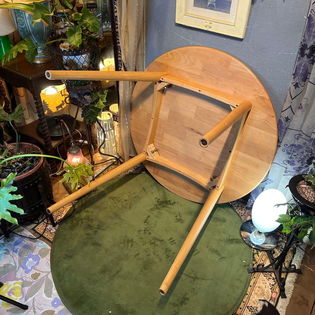 ￼saleアルダーソリッド　ラウンドテーブル　８５丸テーブル　コンパクト