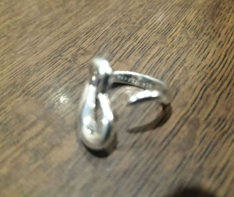 ティファニー　シルバー オープンハート　ハート型オープンリング