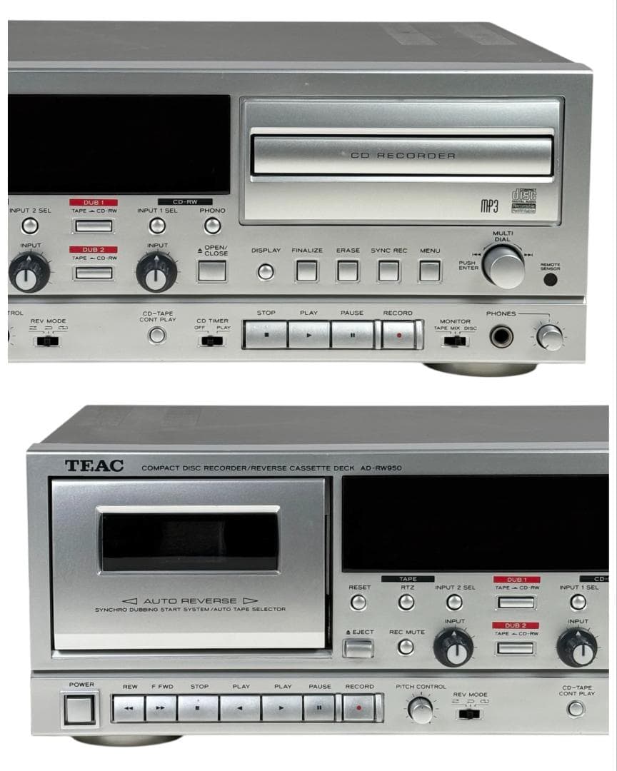 ◆優良動作品◆TEAC CDレコーダー/カセットデッキ AD-RW950