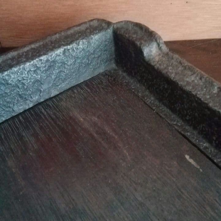 逸品　古鉄　平安省鋳堂　お盆　トレー　明治金工　和骨董　骨董　アンティーク