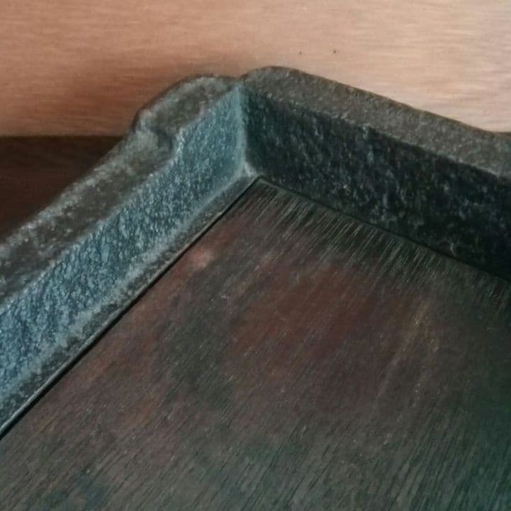 逸品　古鉄　平安省鋳堂　お盆　トレー　明治金工　和骨董　骨董　アンティーク