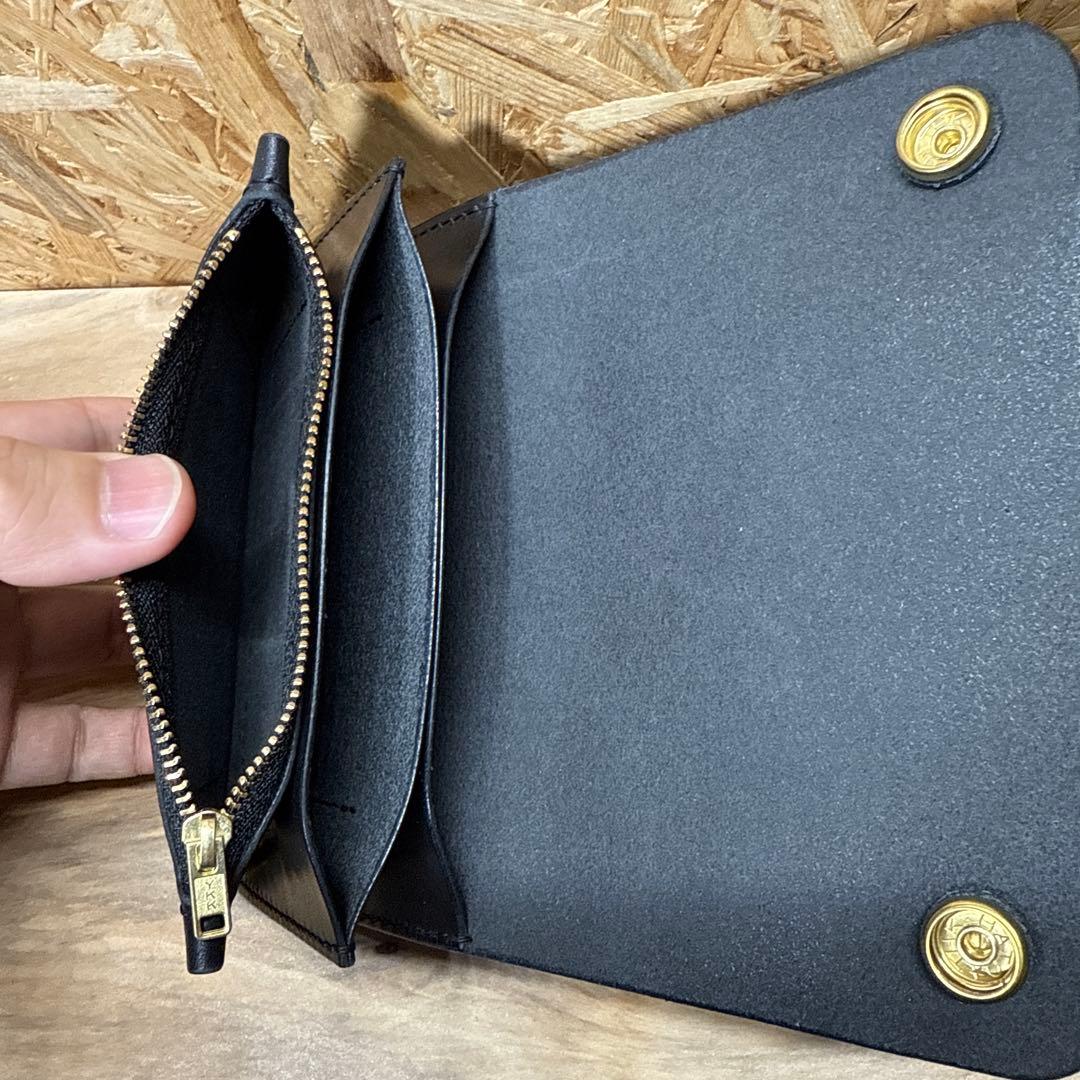 150 ミドル トラッカーウォレット 姫路レザー オイルレザー 真鍮