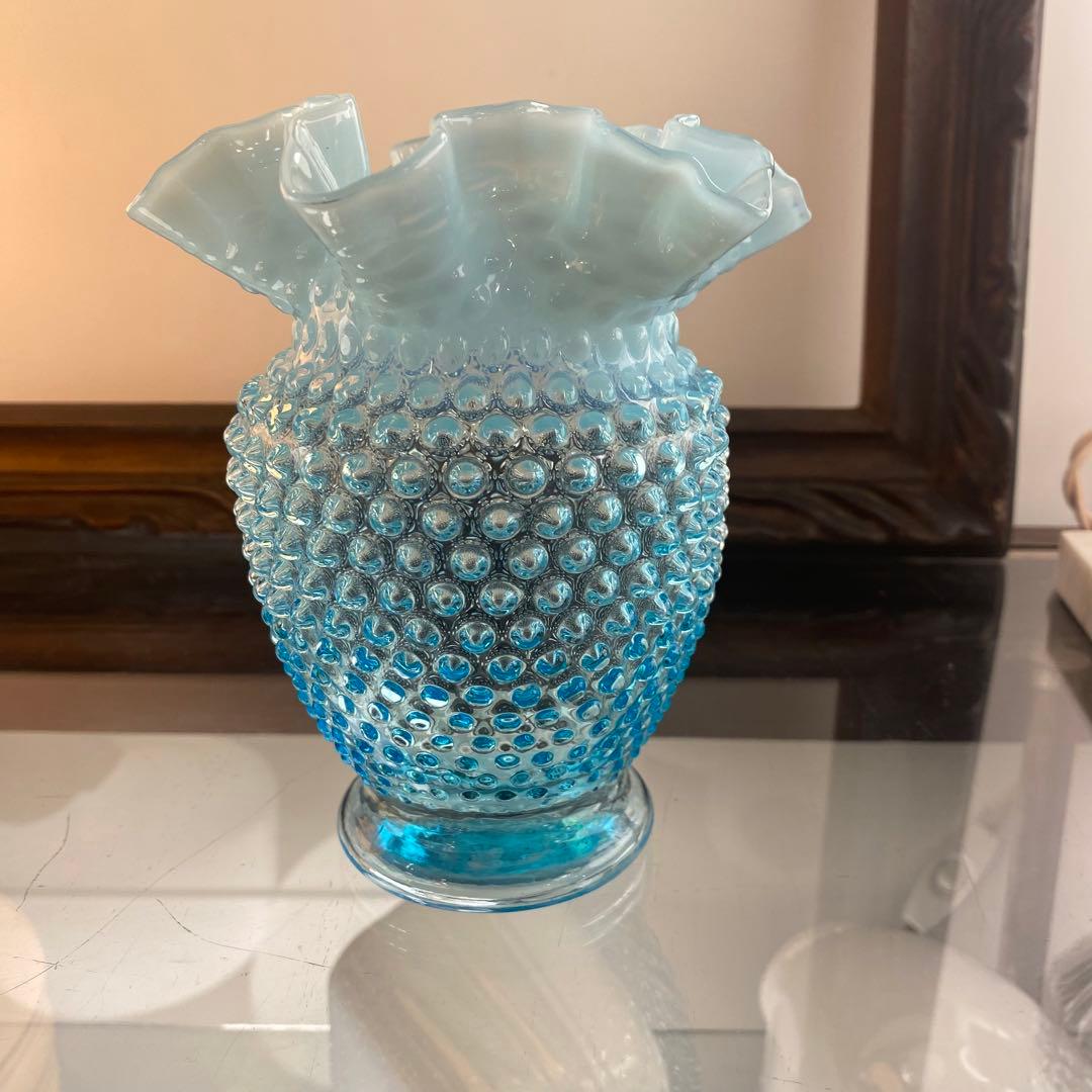 フェントン ホブネイル ブルー オパールセント ミッドセンチュリー