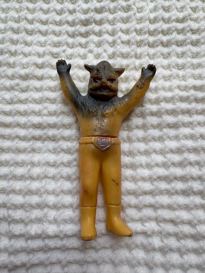 レア仮面ライダー狼男オオカミ男旧バンダイミニソフビポピー