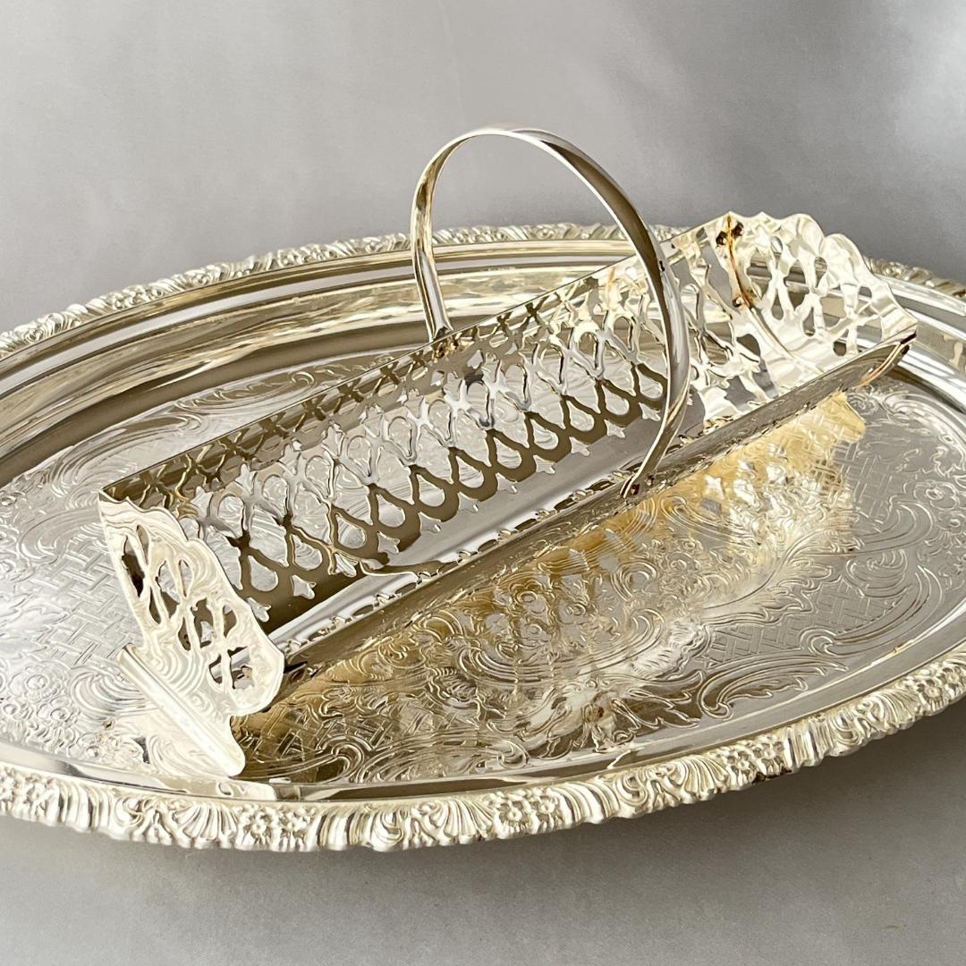 【英国】マカロンスタンド / ビスケットホルダー 【シルバープレート】