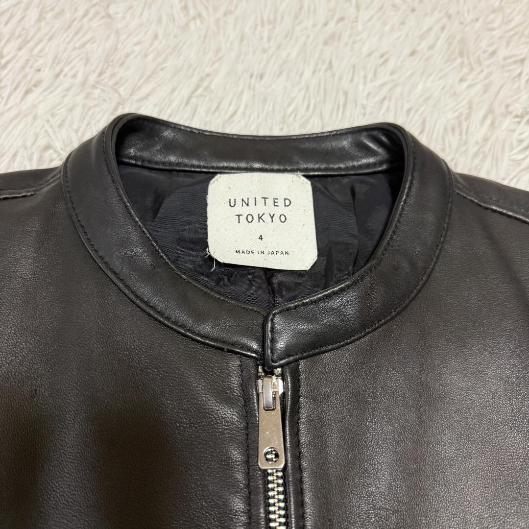 希少XL✨UNITED TOKYO シングルライダース レザージャケット 黒