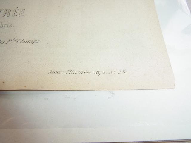 美品 明治4年 銅版画□仏製ファッション誌『ラ・モード・イリュストレ