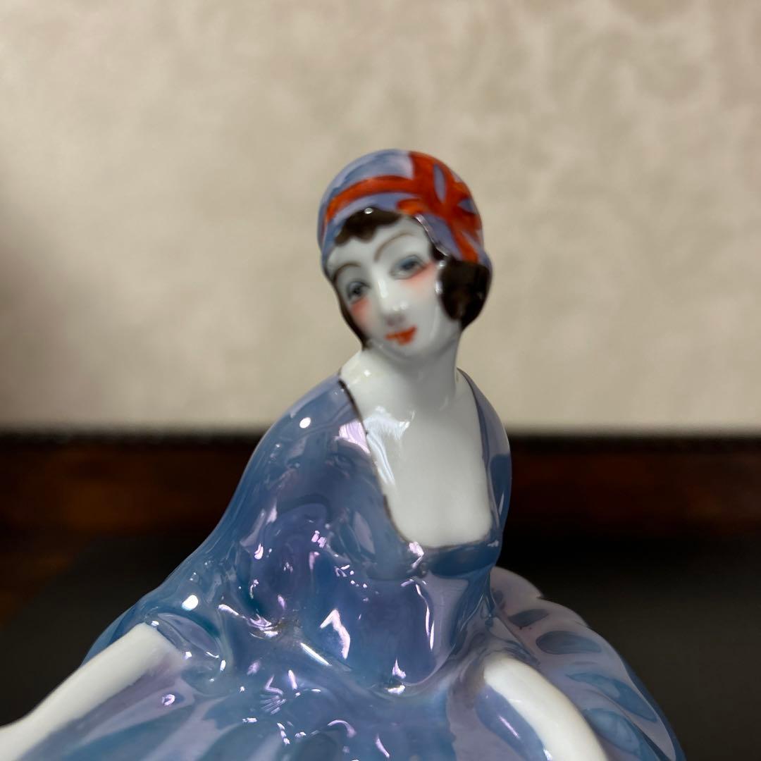 オールドノリタケ　ラスター彩 デコレディ　パウダーボックス　 ドレッサードール