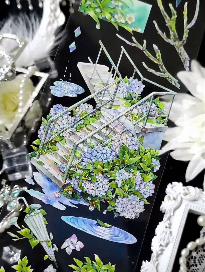 海外マスキングテープ巻売り プレゼントと花 装飾マスキングテープ