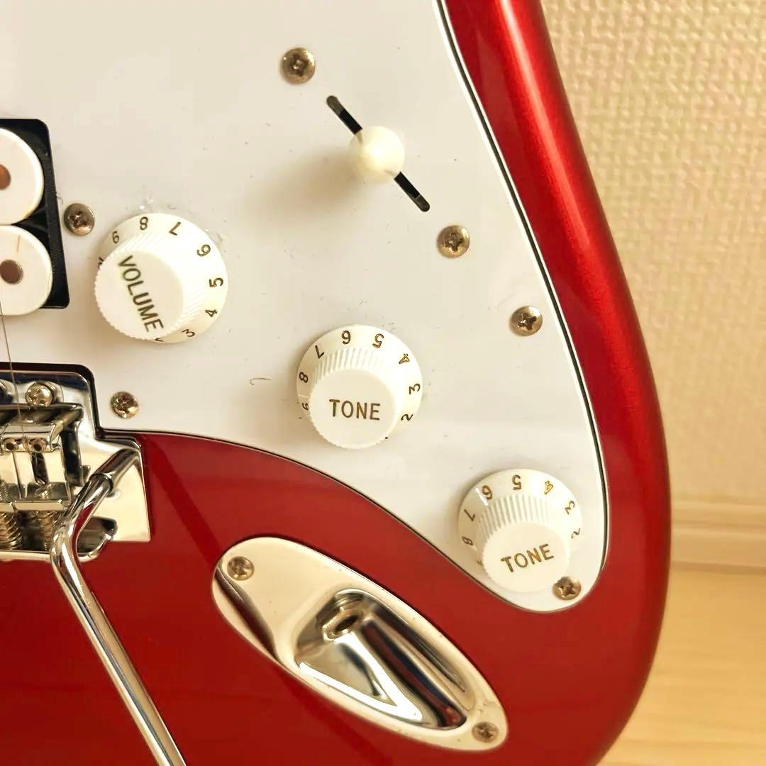 たぁ様】BUSKER'S アーム付き エレキギター 赤 整備済み 島村楽器