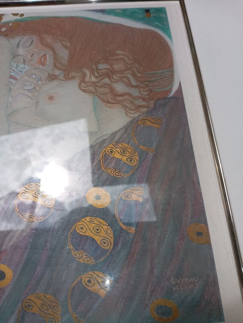 グスタフ・クリムト 《ダナエ》リトグラフ 約50x50cm