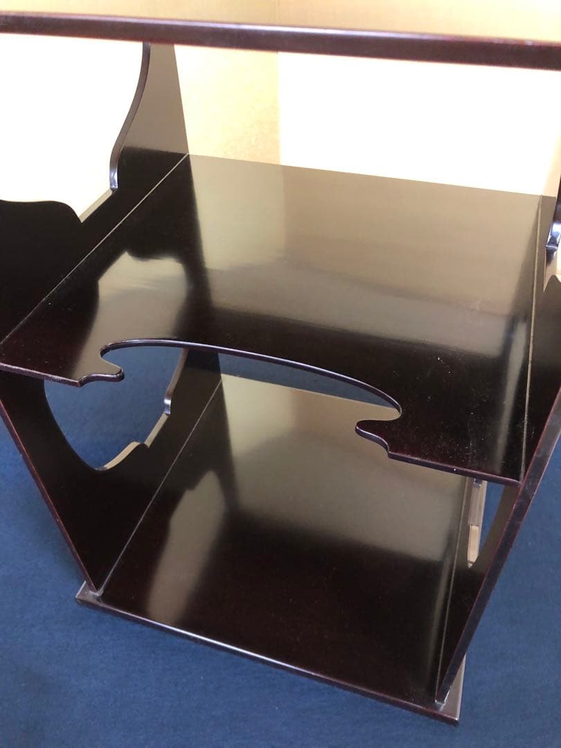 割引❗️《レ》溜塗 武野紹鴎好 水指棚 塗師 川瀬表完作 共箱　251110う5